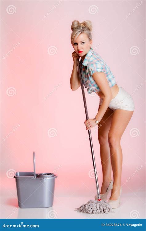 Sexy Girl Cleaning