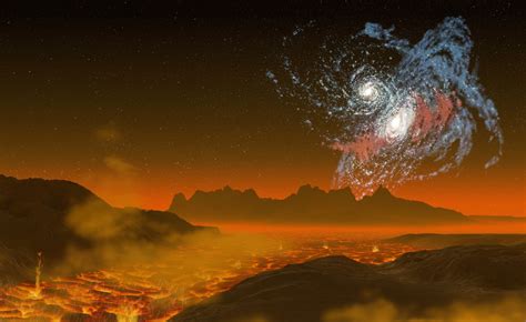 Alien Planet Lava Galaxies 4k Uhd Wallpaper