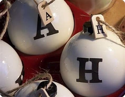 Alphabet Christmas Tree Bulbs