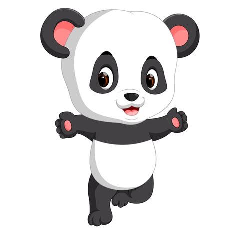 Cute Baby Panda Cartoon Vector Premium Download