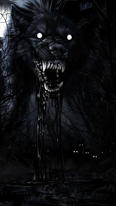 Pin By Azile On Wilk Werewolf Art Scary Wolf Wolf Art