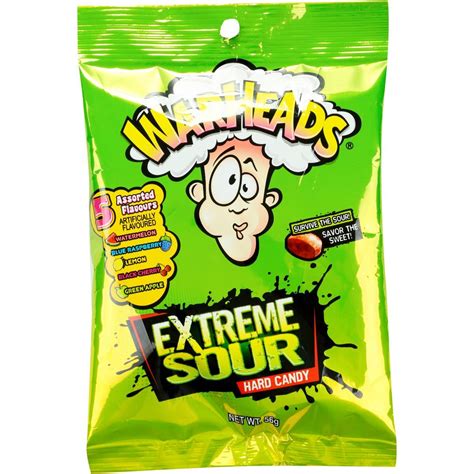 Warheads Extreme Sour Hard Candy Bag 56g Big W