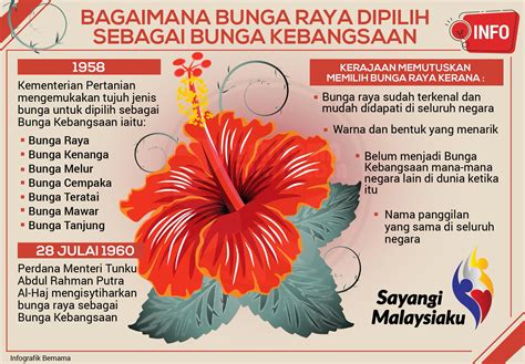 Bunga raya ialah bunga kebangsaan malaysiaselepas mencapai kemerdekaan kementerian pertanian telah diarah untuk mencadangkan bunga yang sesuai untuk dipilih sebagai bunga kebangsaan. BERNAMA on Twitter: "Tahukah anda bagaimana bunga raya ...