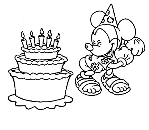 Pin Birthday Coloring Pages Of First Birthday Cake Coloring Home