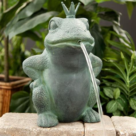 We offer everything you need to create a unique waterscape. King Frog Pond Spitter-water feature-fountain-crown-funny ...