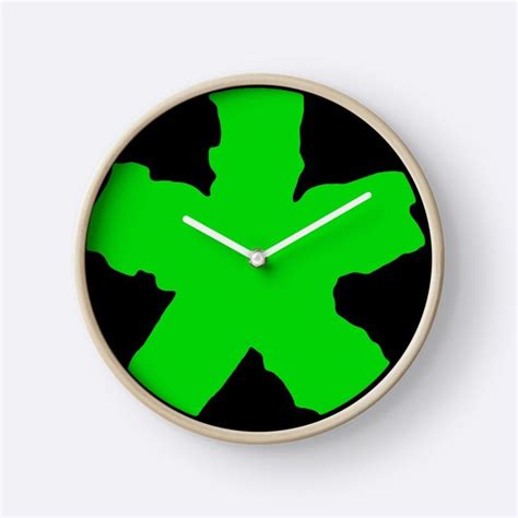 Green Flame N°1 Clock By Grimm Land Clock Green Hand Coloring