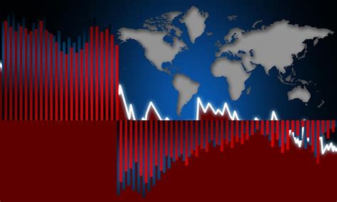 Premium Photo Stock Markets Down Chart Global Financial Recession Concept