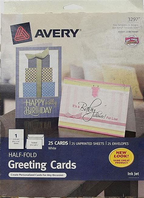 Avery Half Fold Greeting Cards Set Of 25
