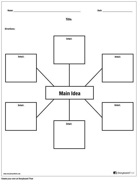 Spider Map Storyboard By Worksheet Templates