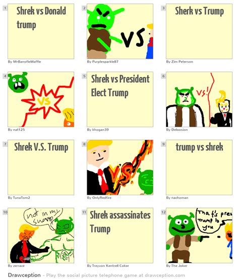Shrek Vs Donald Trump Drawception