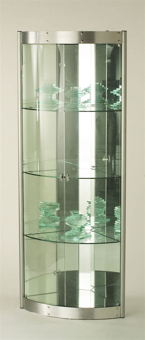 Silver Glass Corner Display Cabinet • Display Cabinet