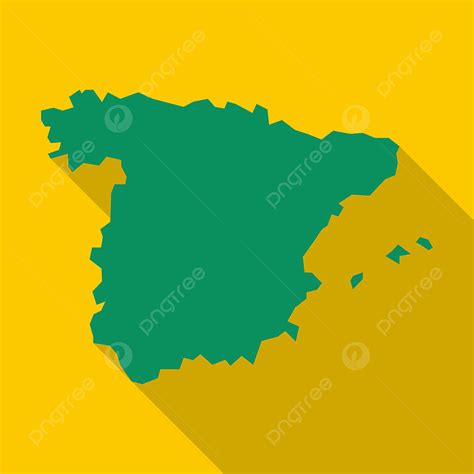 Mapa De España Icono De Estilo Plano Png Dibujos Mapa España Icono