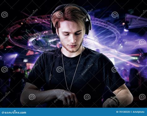 Close Up Of Young Dj Playing Music In Club Stock Photo Image Of