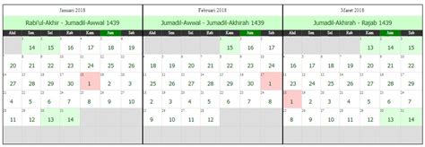 Kalender Hijriyah 1439 1440 Kalender Islam 2018 M Lengkap Data Islami
