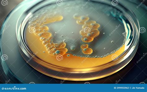 3d Illustration Of Bacterial Colonies On Agar Plate In Microbiology