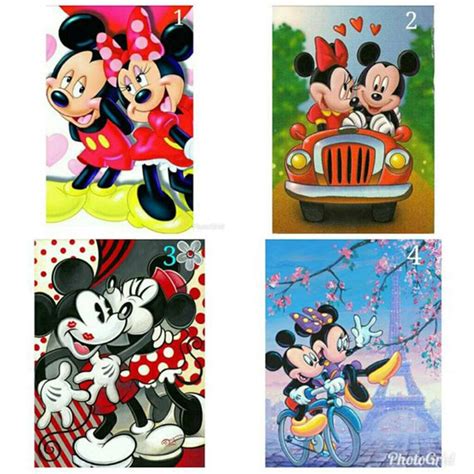 5d Diamond Painting Mickey Mouse Mickey And Minnie Diamond Etsy