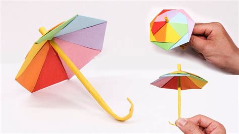 Easy Origami Cute Color Paper Umbrella You Should To Know Paper