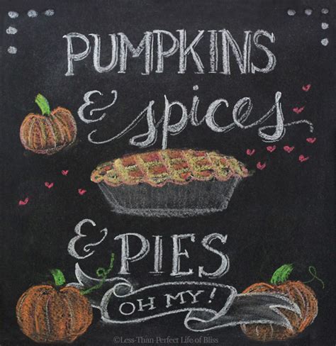 Pumpkins And Spices And Pies Free Fall Chalkboard Printable Fall