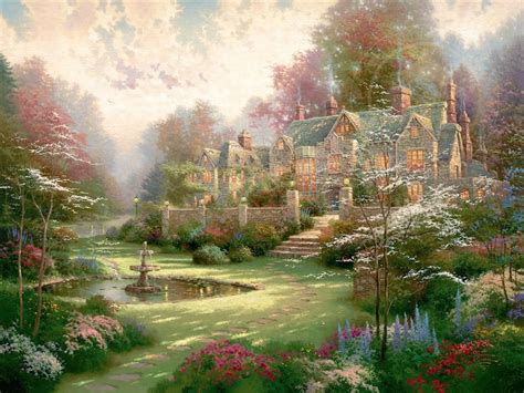 Gardens Beyond Spring Gate By Thomas Kinkade Cv Art And Frame