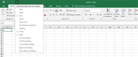 Microsoft Excel 2016 Features And Toolbars