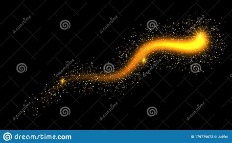 Golden Abstract Background With Glitter Waves Vector Golden Sparkling