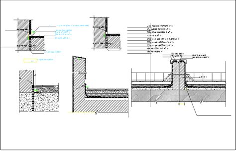 Floor Slab Cross Section View Detail Dwg File Cadbull