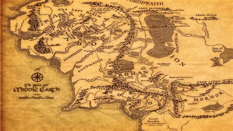 Middle Earth Map Wallpapers Wallpaper Cave