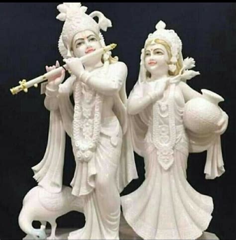 Hindu White Marble Radha Krishna Statue For Worship Rs 45000 Piece