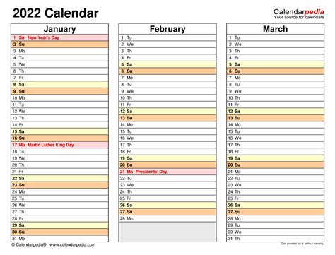 2022 Year Planner Excel Example Calendar Printable