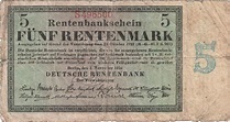 Rentenbankschein 1923 – Deutsche Geschichte anhand von 5-Mark-Scheinen