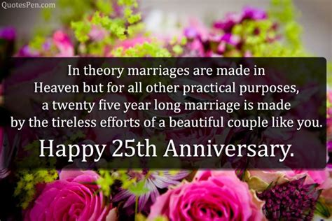 Happy 25th Wedding Anniversary Wishes Quotes Silver Jubilee Sms