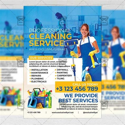 Free Janitorial Service Flyer Template Word Example Cleaning Service Flyer Psd Templates
