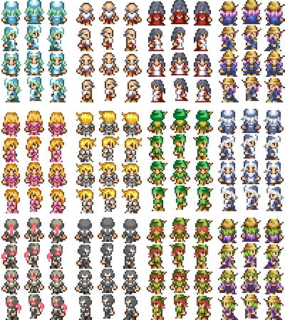 Antifarea S RPG Sprite Set Enlarged W Transparent Background Fixed Liberated Pixel Cup