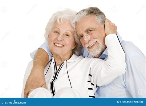 Retrato De Un Par Feliz De Ancianos Imagen De Archivo Imagen De
