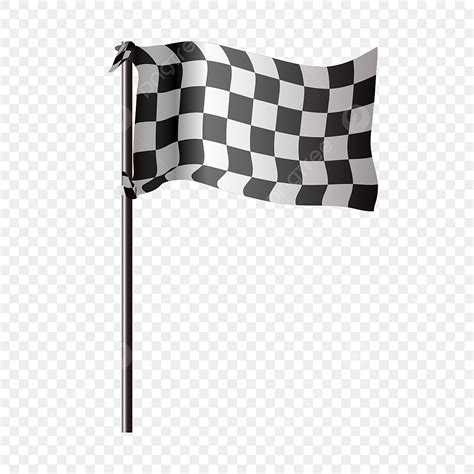 Racing Flags Vector Art Png Realistic Style Racing Black And White