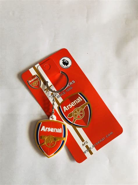 Arsenal Fc Key Chain Logo Keyring Double Side Club Logo Keychain