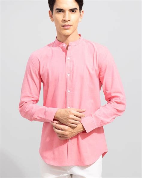 Buy Mens Pink Slim Fit Shirt Online At Bewakoof