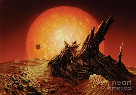 Red Giant Sun Painting By Don Dixon