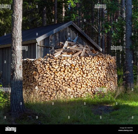 Pile Of Firewood Stock Photo Alamy