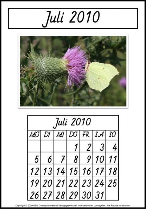 Kalenderblatt Für Juli 2010 Medienwerkstatt Wissen © 2006 2021