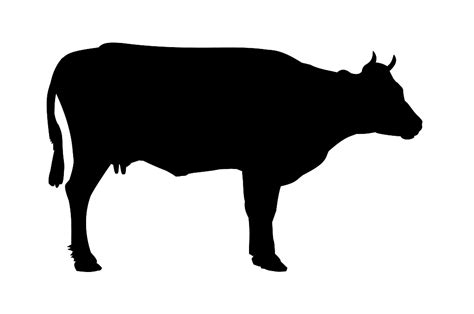 Simple Silhouette Vector Graphics Of A Cow Public Domain Vectors