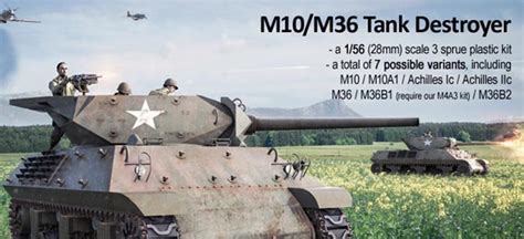 Michigan Toy Soldier Company Rubicon Models Wwii Us M10m36 Tank