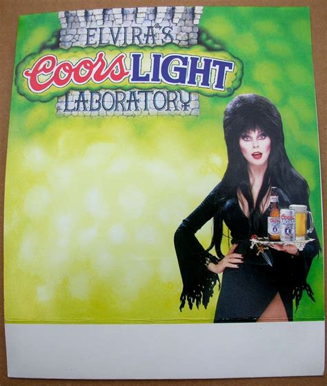 Elvira Coors Light 2 Halloween Advertising Table Top Tent Standee M