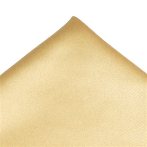 Plain Caramel Gold Satin Handkerchief From Ties Planet Uk