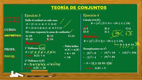 TeorÍa De Conjuntos Ejercicios Resueltos Nivel 1ro Y 2do De Secundaria Youtube