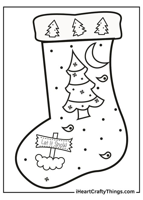 Printable Christmas Stocking Coloring Pages Updated 2021