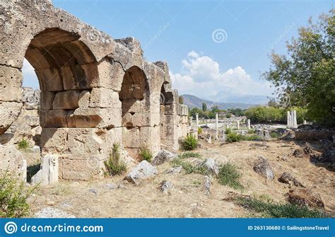 The Hadrianic Baths Of Aphrodisias Turkey Stock Photo Image Of