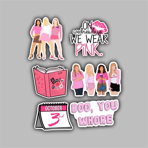 Mean Girls Stickers Aesthetic Stickers Mean Girls Moo