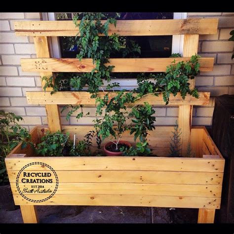 Pallet Planter Box With Lattice Recycled Creations South Australia