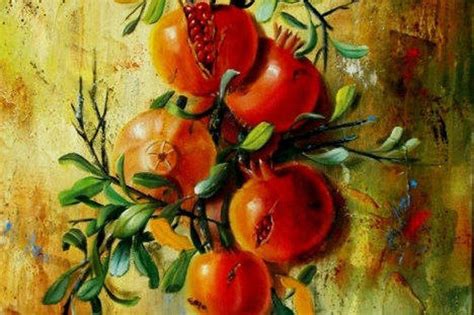 Pomegranates Still Life Painting Original Oil Painting On Etsy